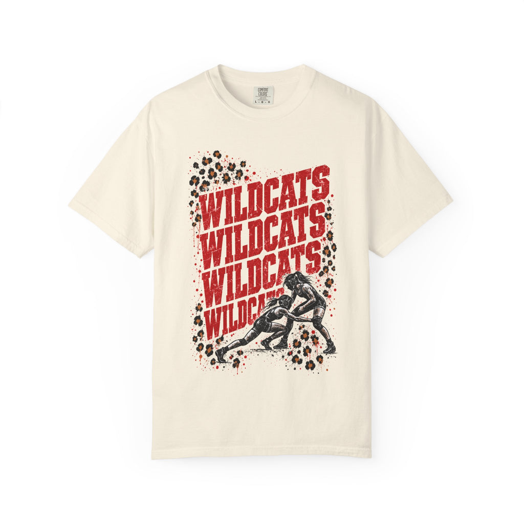 Wildcats Wrestling Team T-Shirt — "Personalized name on back"