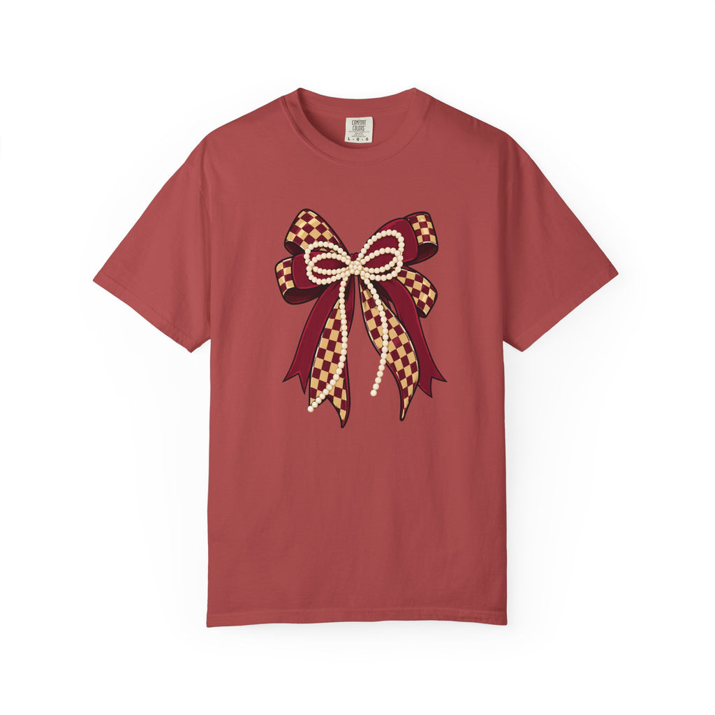 Plaid Bow T‑Shirt