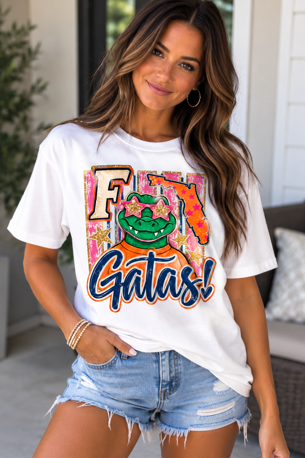 F Gatas Retro State Graphic T-Shirt