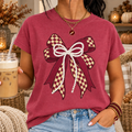 Plaid Bow T‑Shirt